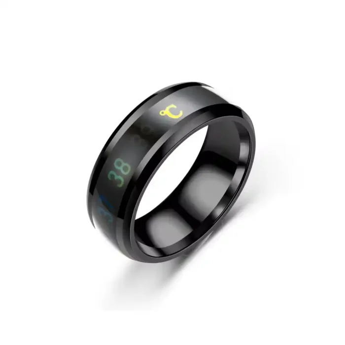 Smart Stainless Steel Multifunctional Ring for Couple Mood Feeling Intelligent Temperature Sensitive Rings Waterproof Jewelry