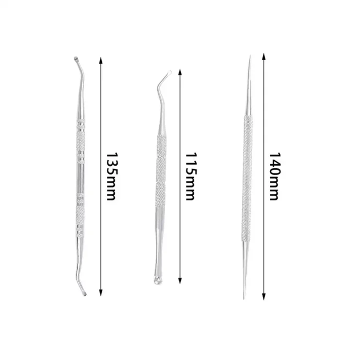 Toe Nail Care Hook Double Ended Ingrown Toenails Correction Lifter Professional Stainless Steel Manicure Pedicure Toe Care Tools